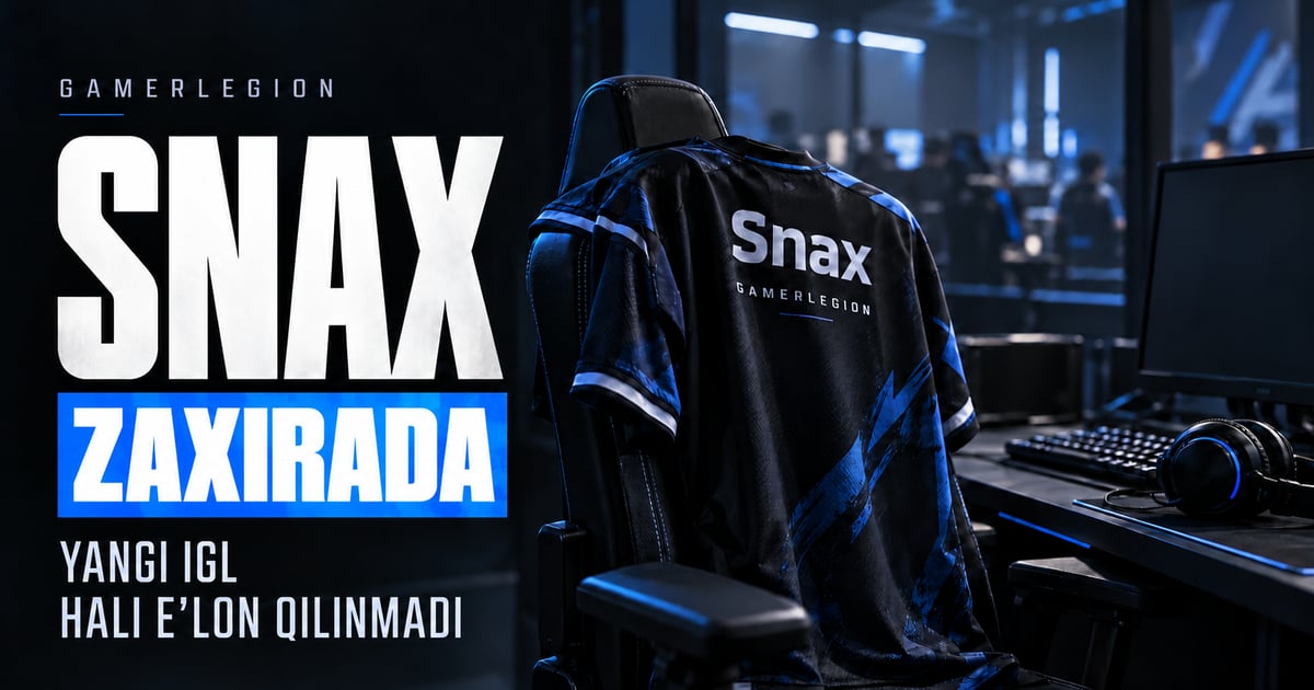 GamerLegion Snaxni zaxiraga o'tkazdi