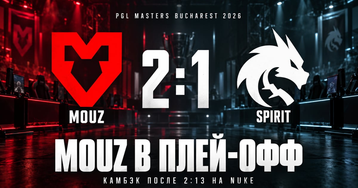 MOUZ обыграла Spirit и вышла в плей-офф PGL Masters Bucharest