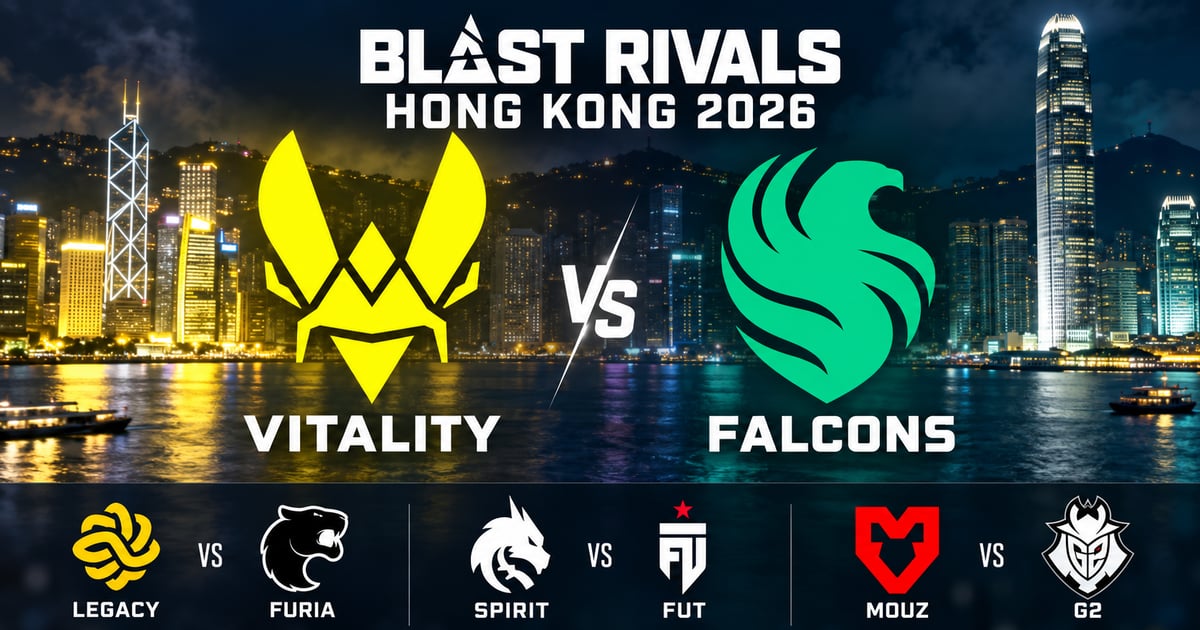 Vitality در آغاز BLAST Rivals Hong Kong 2026 با Falcons روبهرو میشود